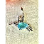 Dije Colibrí con piedra engarzada