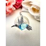 Dije Colibrí con piedra engarzada
