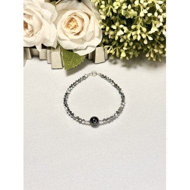 PULSERA CRISTAL LOLY GREY