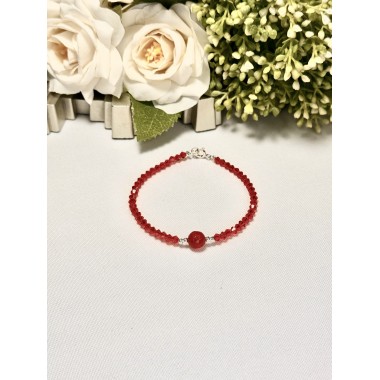 PULSERA CRISTAL LOLY RED