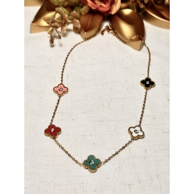 CADENA TREBOL COLORES